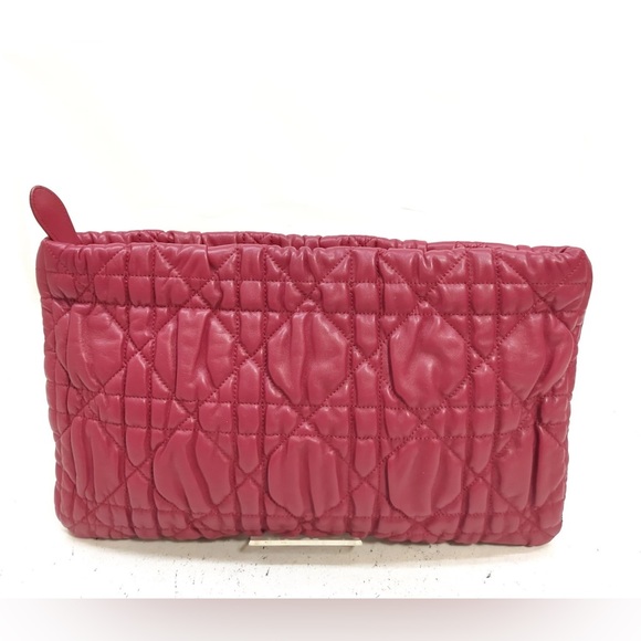 Christian Dior Cannage Lambskin Leather Clutch - Picture 1 of 9